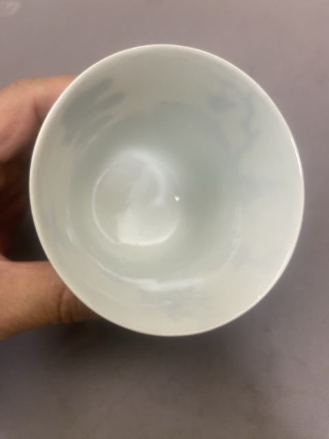 古玩陶瓷青花仙人乘槎圖蓋碗（附保真卡）拍賣，當前價格12000元