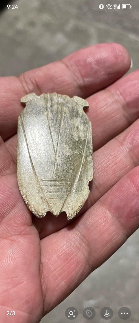 古玩玉器漢代玉蟬真品鑒賞圖