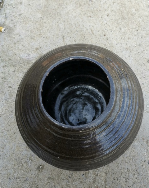 古玩陶瓷清·褐釉罐真品鑒賞圖