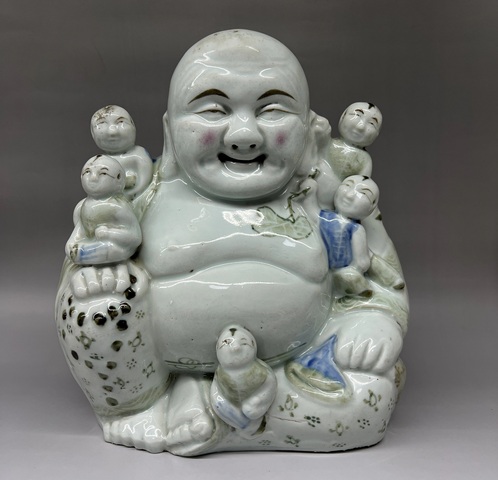 古玩陶瓷釉下彩五子彌勒佛拍賣,當前價格1999元