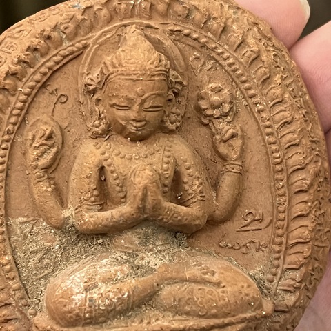 古玩陶瓷明代擦擦佛塑像拍賣，當前價格888元