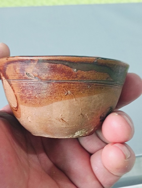 古玩陶瓷褐釉茶碗拍賣，當前價格138元
