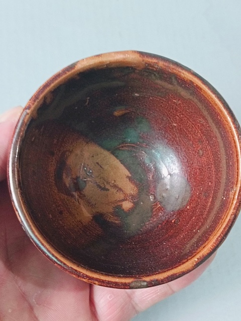 古玩陶瓷褐釉茶碗拍賣，當前價格138元