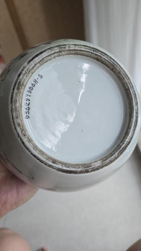 古玩陶瓷清光緒 少山繪淺絳二喬并讀蓋罐真品鑒賞圖