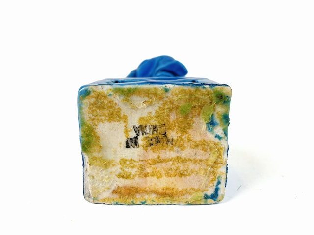 古玩陶瓷民國·孔雀藍鐵拐李造像拍賣，當前價格1388元