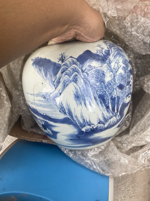 古玩陶瓷清康熙·青花山水人物紋罐拍賣,當(dāng)前價格5200元