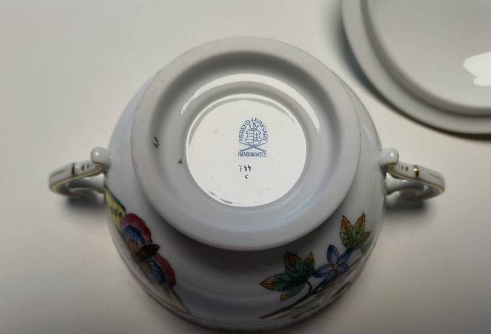 古玩陶瓷彩繪蓋碗真品鑒賞圖