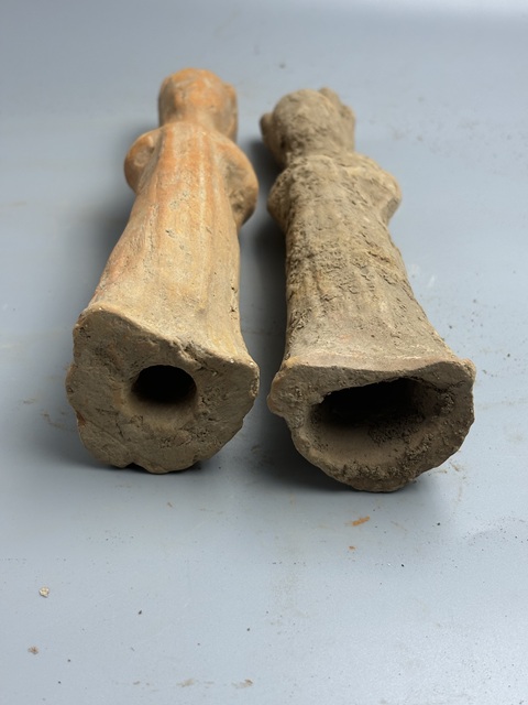 古玩陶瓷兩個小丫鬟真品鑒賞圖