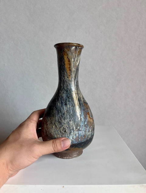 古玩陶瓷窯變釉瓶真品鑒賞圖
