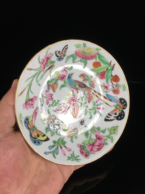 古玩陶瓷道光廣彩花鳥(niǎo)紋小盤(pán)拍賣(mài),當(dāng)前價(jià)格888元