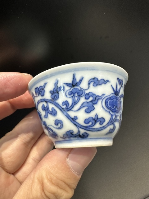 古玩陶瓷青花杯拍賣,當前價格3000元