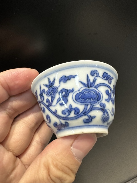 古玩陶瓷青花杯拍賣,當前價格3000元