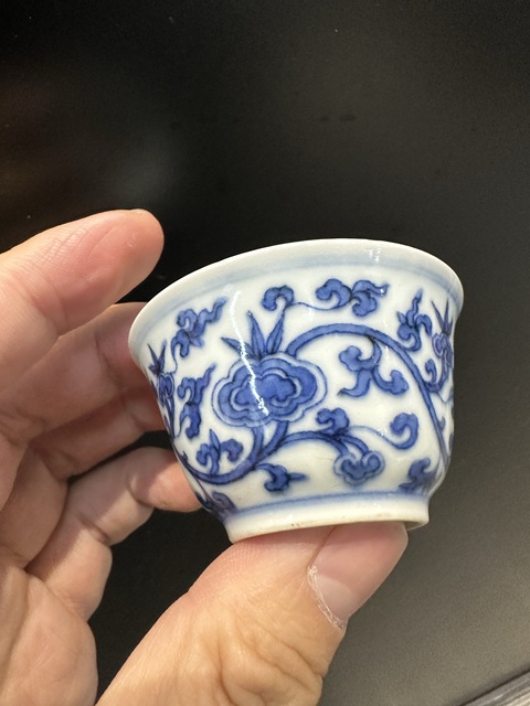 古玩陶瓷青花杯拍賣,當前價格3000元