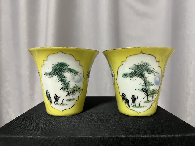 古玩陶瓷粉彩花盆真品鑒賞圖