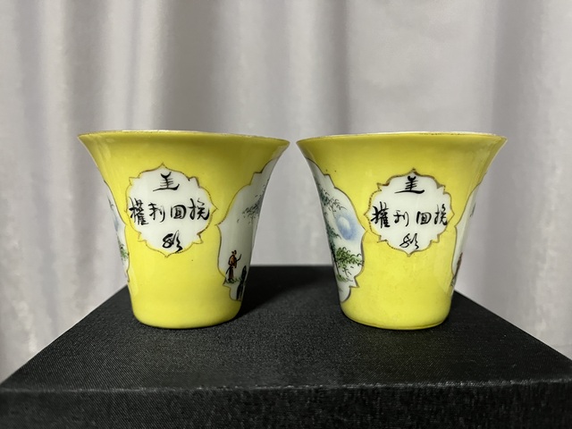 古玩陶瓷粉彩花盆真品鑒賞圖