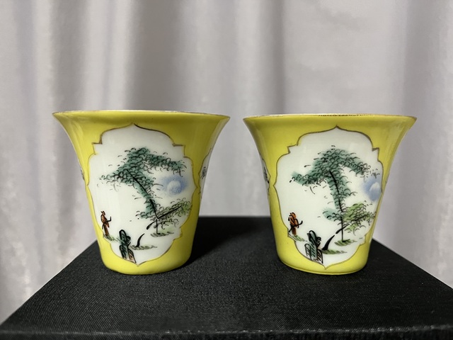 古玩陶瓷粉彩花盆真品鑒賞圖