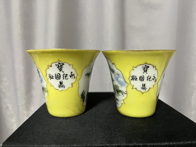 古玩陶瓷粉彩花盆真品鑒賞圖