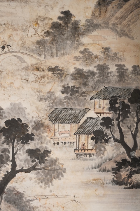 古玩字畫雨后青山分外明真品鑒賞圖