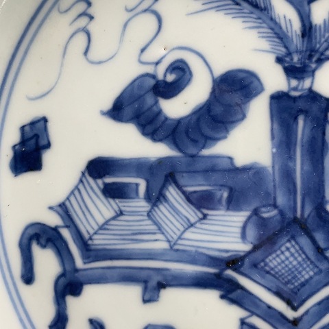 古玩陶瓷康熙青花盤真品鑒賞圖
