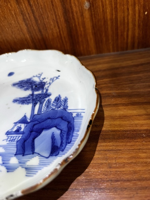 古玩陶瓷明崇禎山水紋青花盤拍賣,當前價格12800元