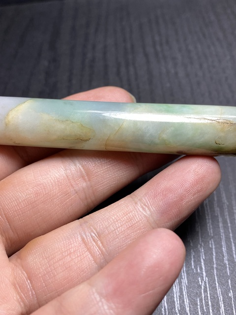 古玩玉器(放漏)清代翡翠雕“素紋翎管”拍賣,當前價格6500元