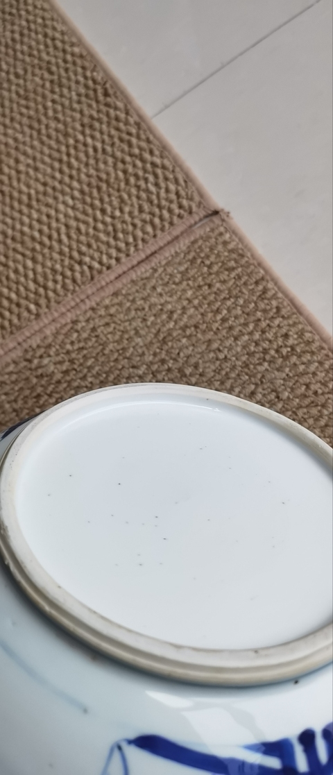 古玩陶瓷青花郭子儀拜壽圖粥罐，疑似復窯真品鑒賞圖