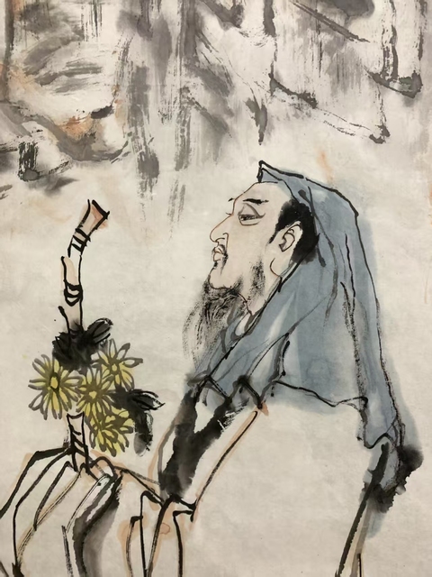 古玩字畫吉林籍深圳名家 中美協(xié)會員 深圳畫院副院長 楊沙先生 陶淵明采菊圖 手工原裱立軸拍賣,當前價格9998元
