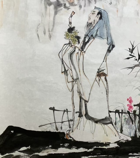 古玩字畫吉林籍深圳名家 中美協(xié)會員 深圳畫院副院長 楊沙先生 陶淵明采菊圖 手工原裱立軸拍賣,當前價格9998元