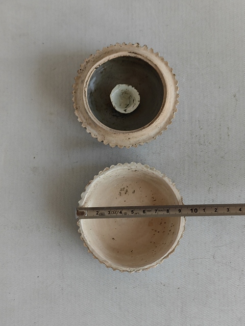 古玩陶瓷青白釉粉盒真品鑒賞圖