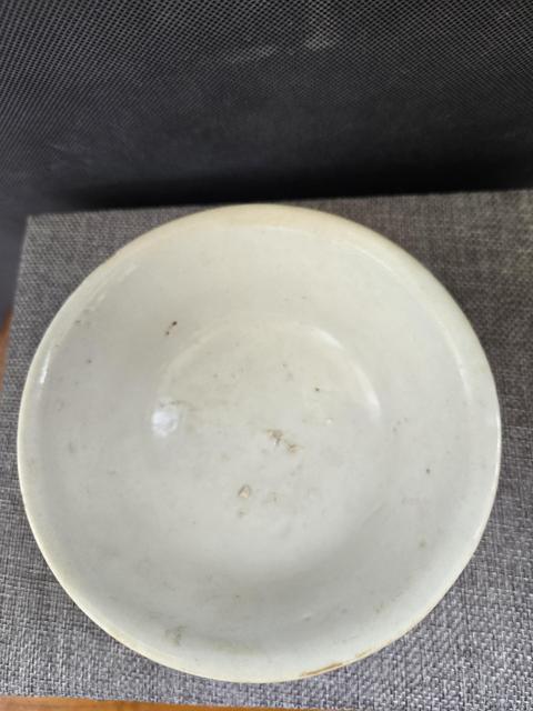 古玩陶瓷明中白釉碗真品鑒賞圖