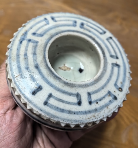 古玩陶瓷青花水浮司南真品鑒賞圖