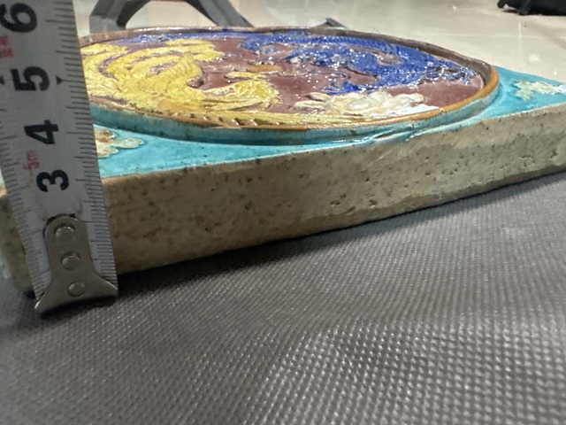 古玩陶瓷龍鳳紋瓷磚真品鑒賞圖