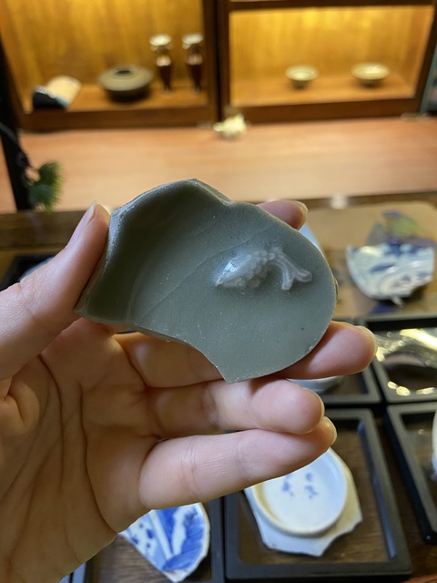 古玩陶瓷南宋龍泉窯青釉魚紋洗標本拍賣，當前價格3000元