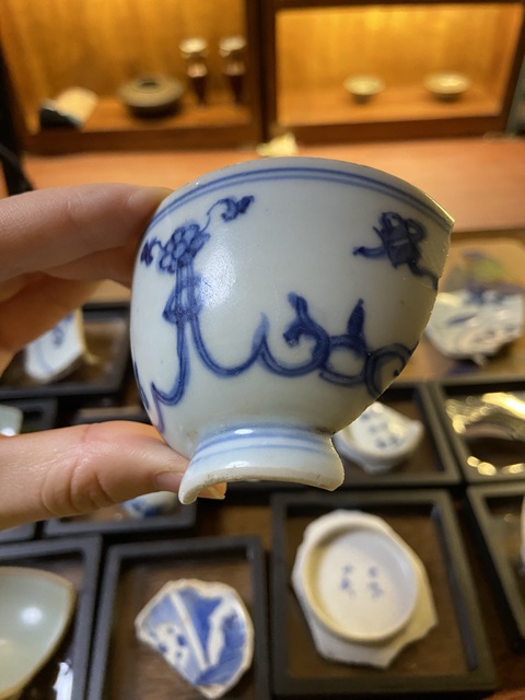 古玩陶瓷青花花卉紋標本真品鑒賞圖