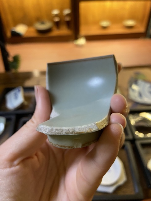 古玩陶瓷龍泉青瓷標本真品鑒賞圖