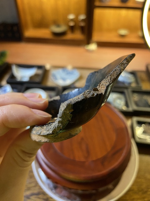 古玩陶瓷宋代建窯兔毫盞標本拍賣，當前價格3608元