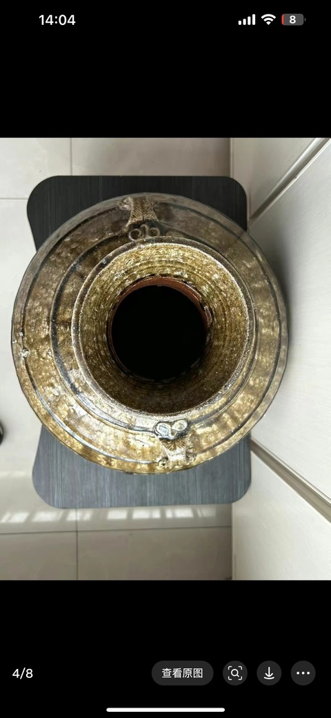 古玩陶瓷青釉雙耳漢壺真品鑒賞圖