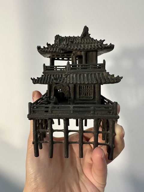 古玩銅器銅樓閣真品鑒賞圖
