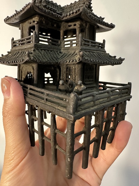 古玩銅器銅樓閣真品鑒賞圖