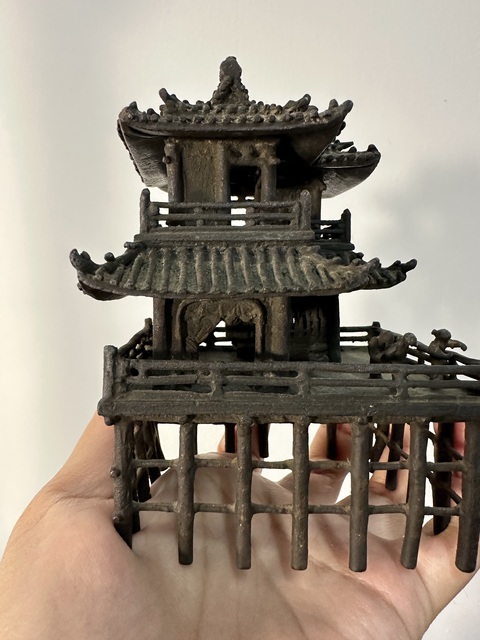 古玩銅器銅樓閣真品鑒賞圖