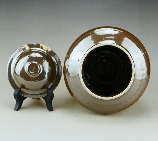 古玩陶瓷明末清初·紫金釉蓋罐真品鑒賞圖
