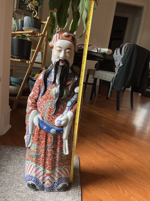 古玩陶瓷民國 粉彩瓷塑擺件真品鑒賞圖
