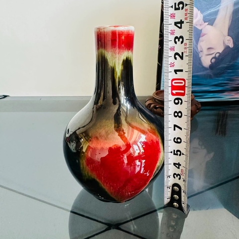 古玩陶瓷三陽開泰天球瓶真品鑒賞圖