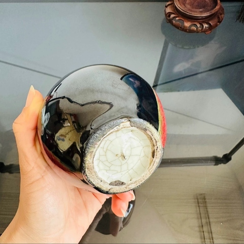 古玩陶瓷三陽開泰天球瓶真品鑒賞圖