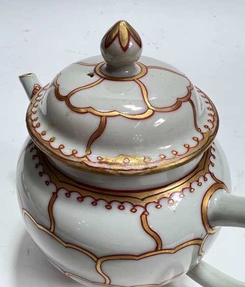 古玩陶瓷清乾隆 描金月華紋執(zhí)壺真品鑒賞圖