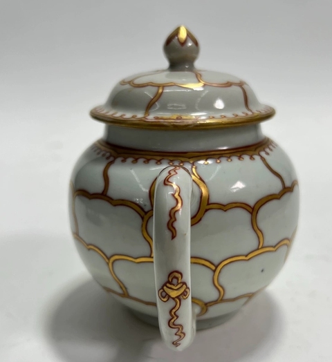 古玩陶瓷清乾隆 描金月華紋執(zhí)壺真品鑒賞圖