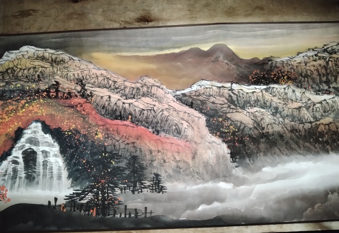 古玩字畫王輝 秋嶺鳴泉圖拍賣,當前價格2588元