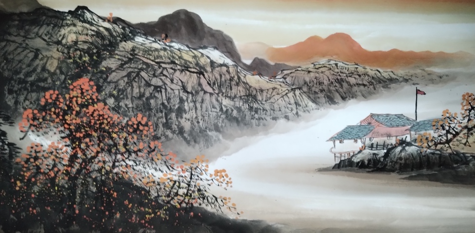 古玩字畫王輝 秋嶺鳴泉圖拍賣,當前價格2588元