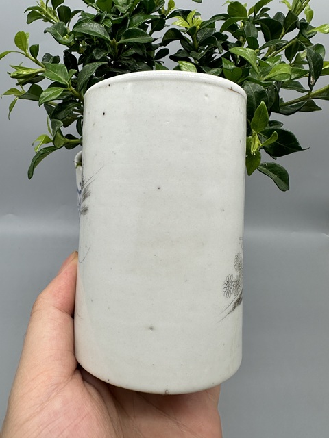 古玩陶瓷八仙圖筆筒真品鑒賞圖