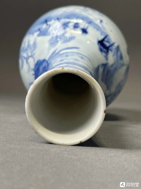 古玩陶瓷青花長頸瓶真品鑒賞圖